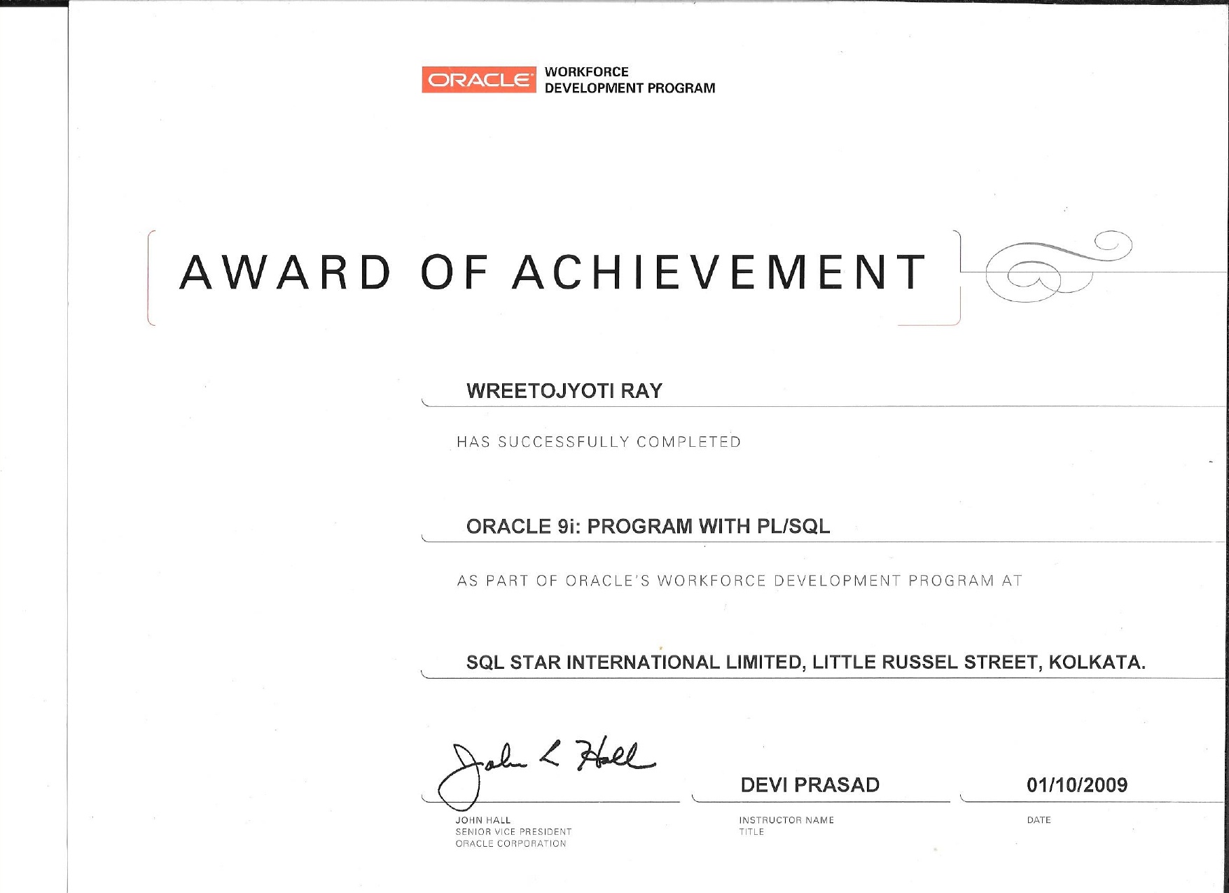 Oracle Program with PL/SQL